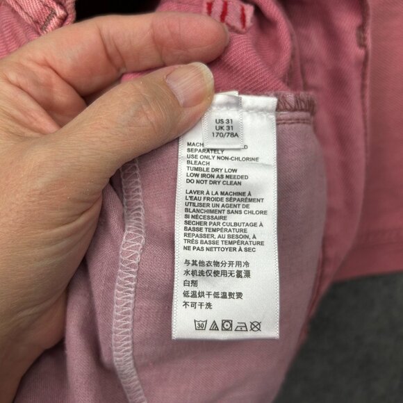 BDG Urban Outfitters High & Wide Jeans Women's Size 31 Relaxed Fit Pink Denim - Picture 6 of 15